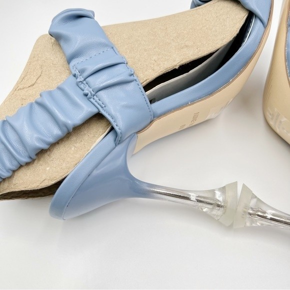 Nine West Womens Zuzie Light Blue Faux Vegan Leather Barbie Sandals Heels Size 6 - Picture 9 of 16